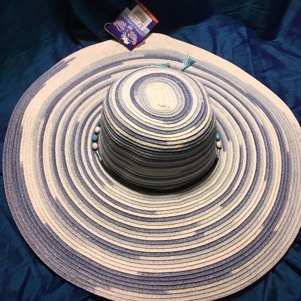 PURPLE SWIRL STRAW HAT